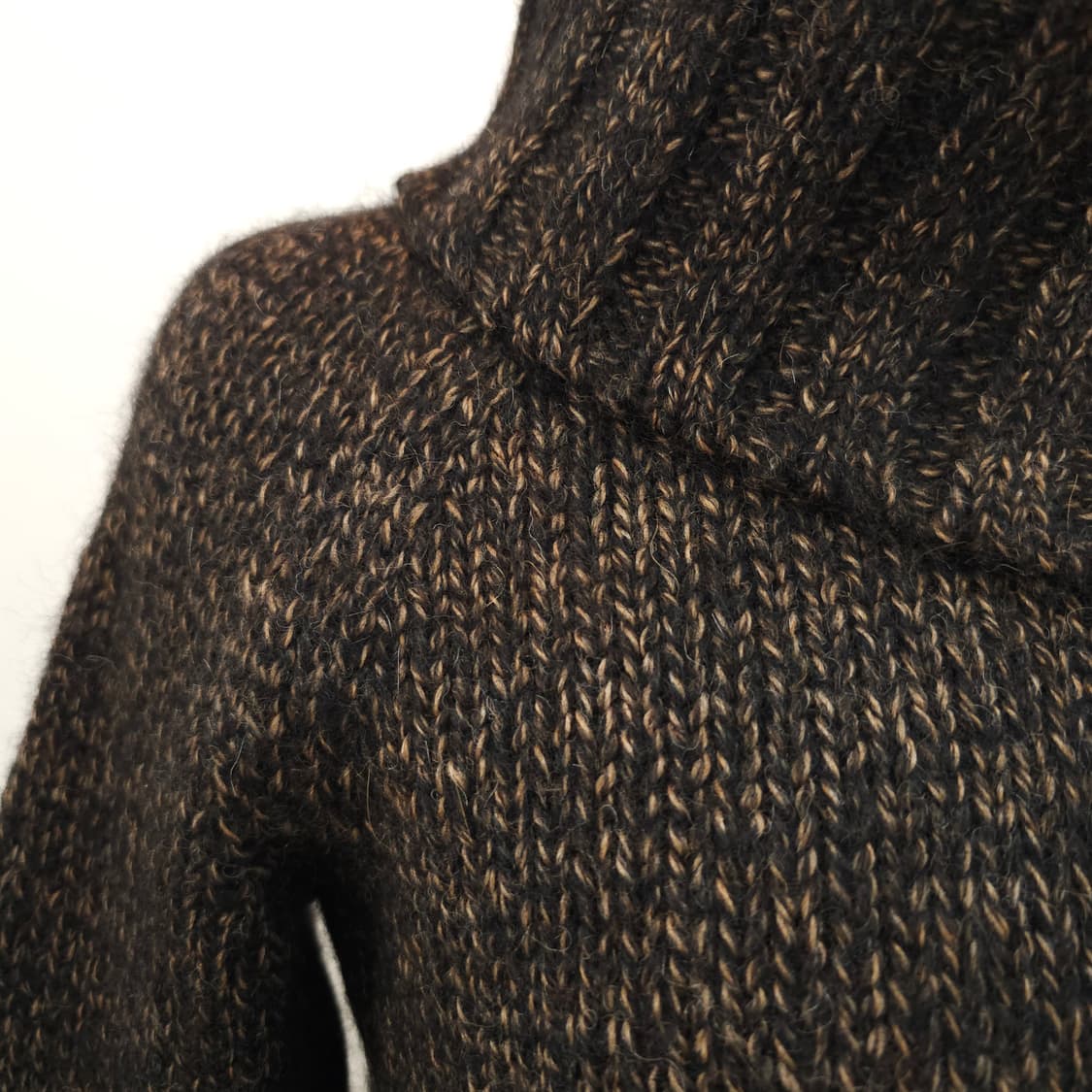 앙고라 모헤어 울 혼방 하이넥 터틀넥 스웨터 일본빈티지 상품이미지6