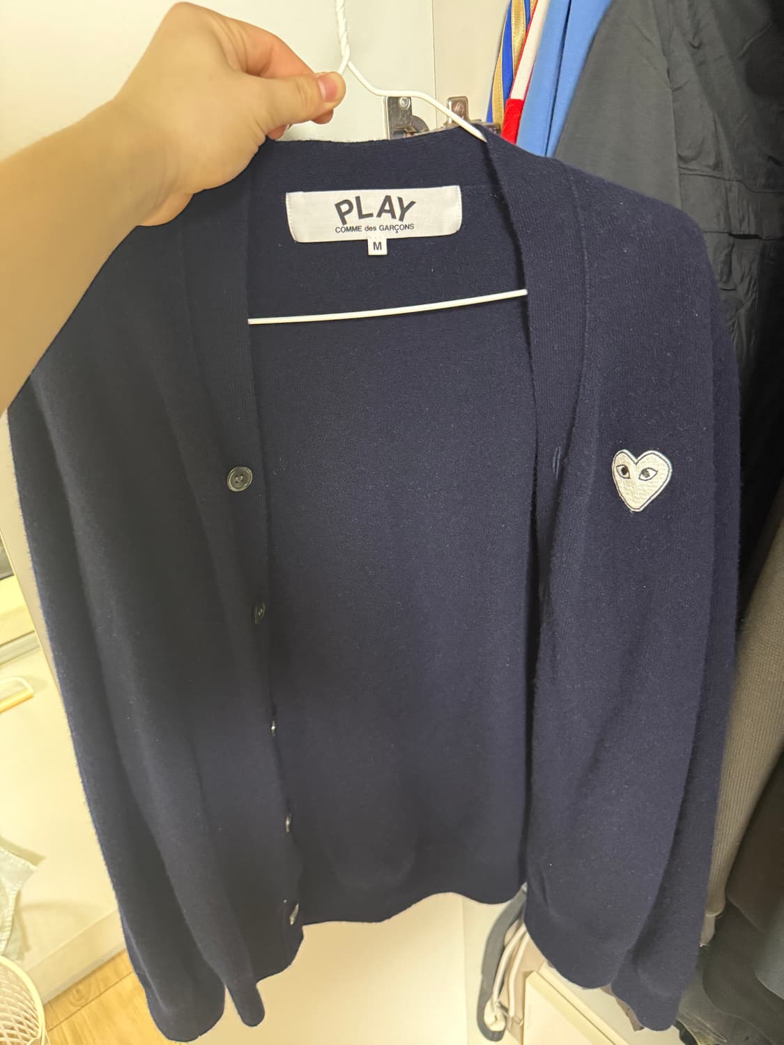 꼼데가르송 네이비 가디건 M 상품이미지1