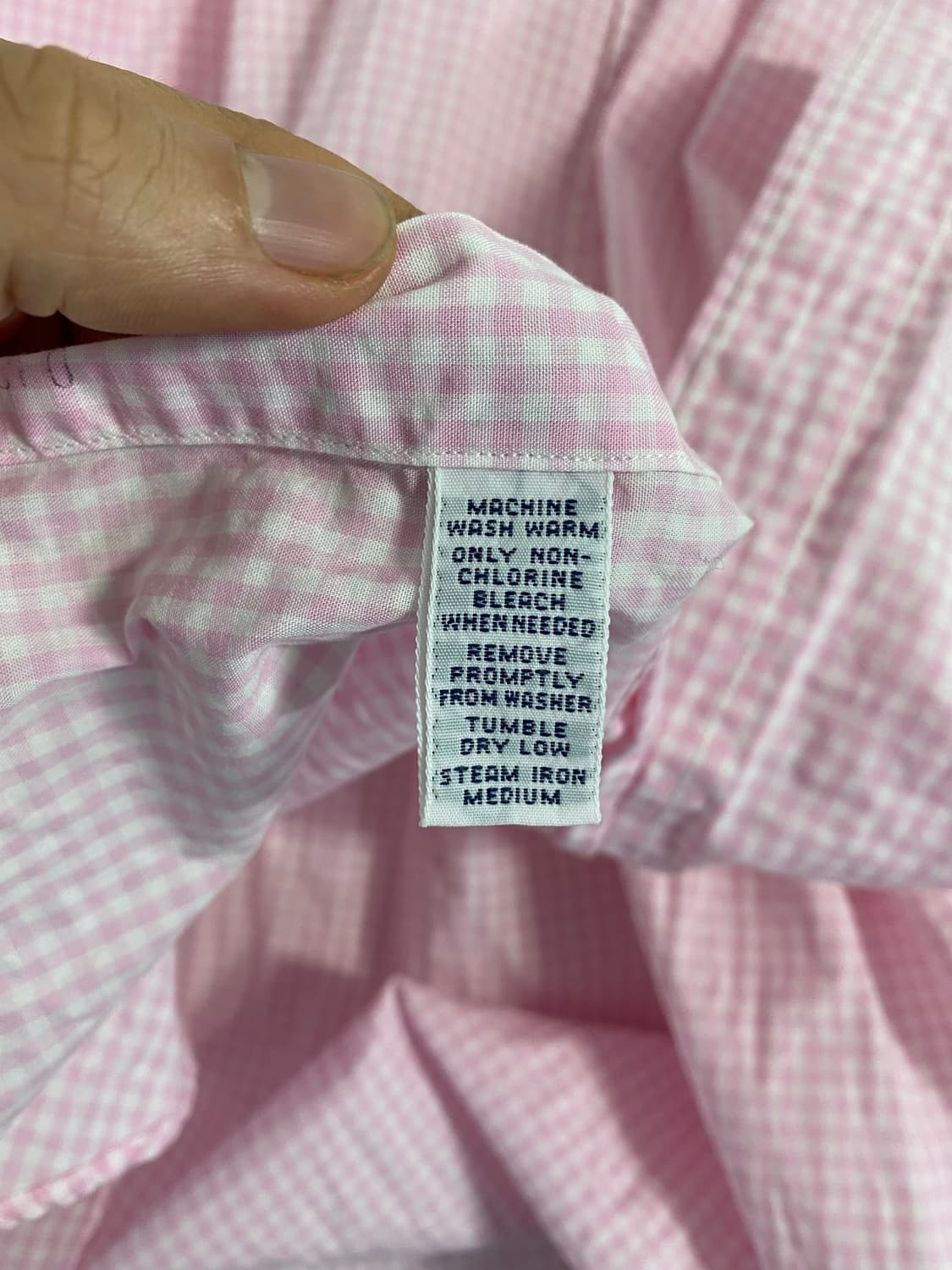 폴로 랄프로렌 핑크 체크 반팔 셔츠 M 상품이미지4