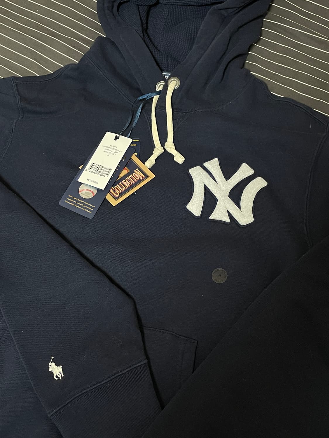 폴로 양키스 플리스 후드 M 새상품 상품이미지2