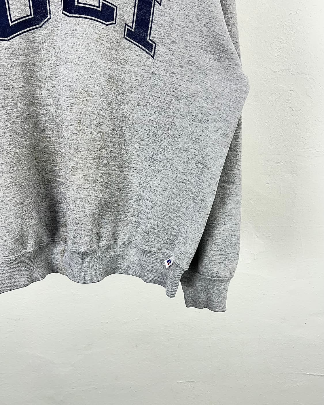 90s 러셀 애슬레틱 라이트 그레이 어바인 컬리지 크루넥 스웨트 셔츠 상품이미지5