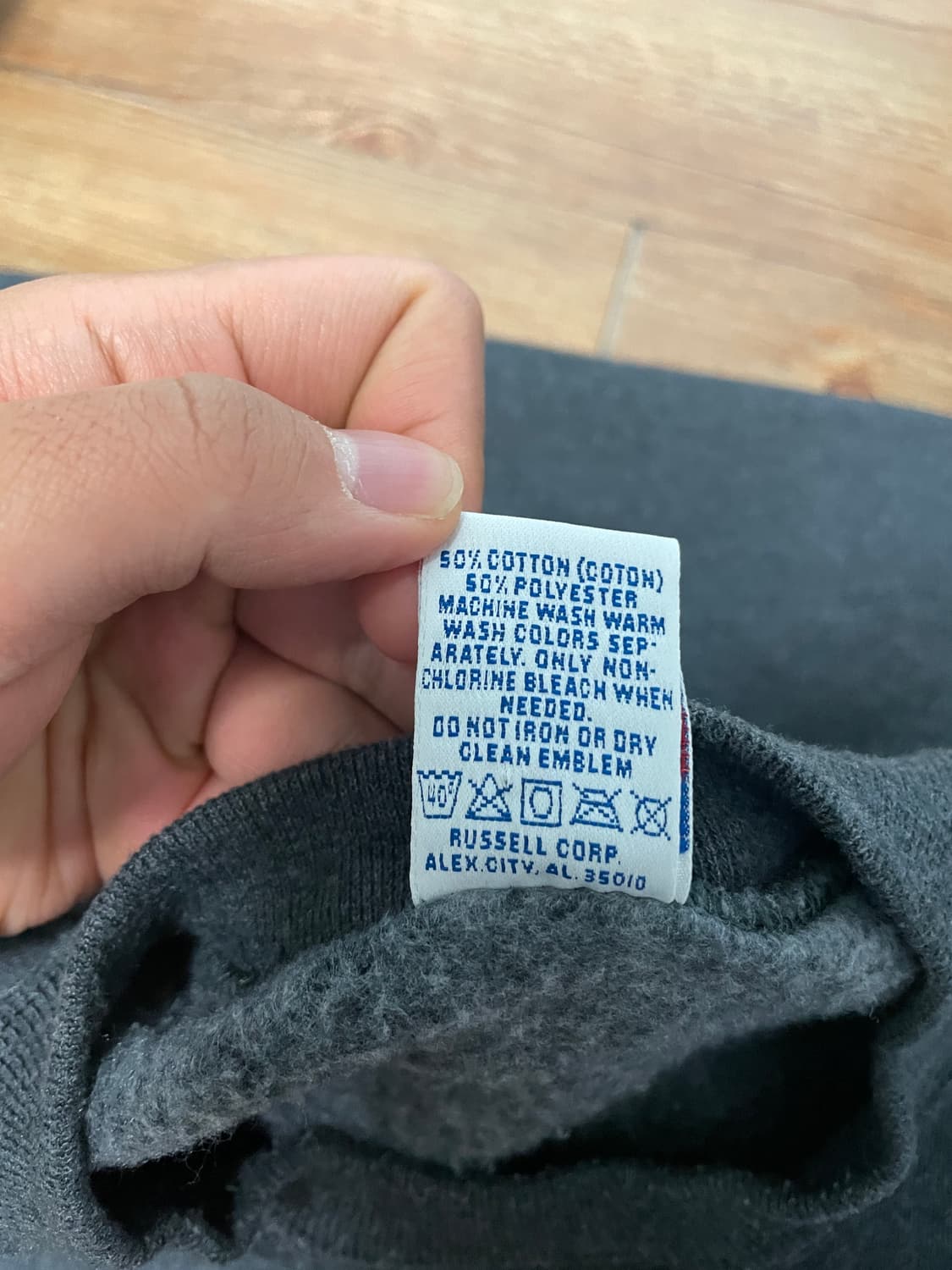 90s 러셀 애슬레틱 스웻셔츠 그레이 미제🇺🇸 상품이미지3