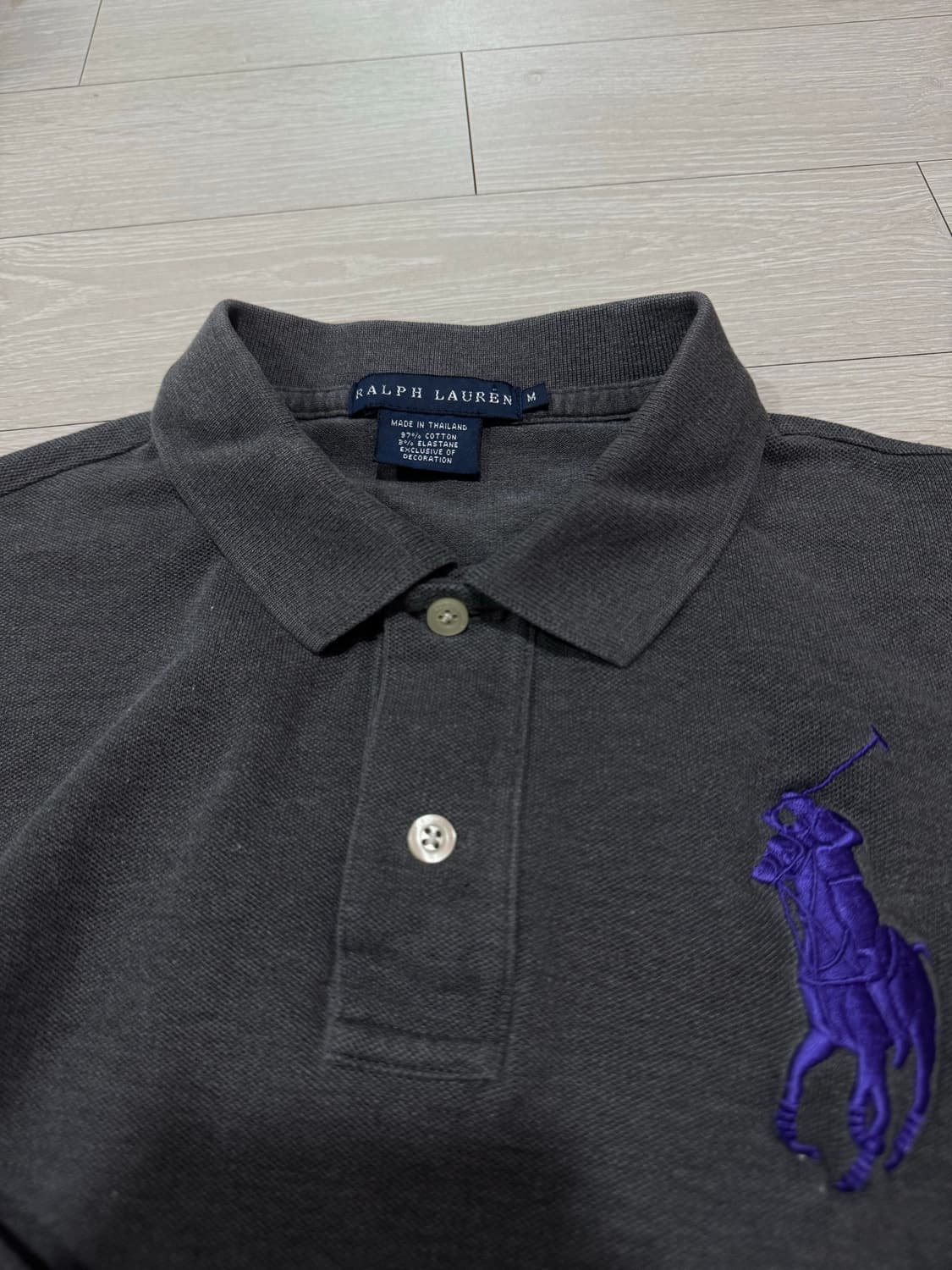 폴로 랄프로렌 우먼스 퍼플 빅포니 카라티 상품이미지2