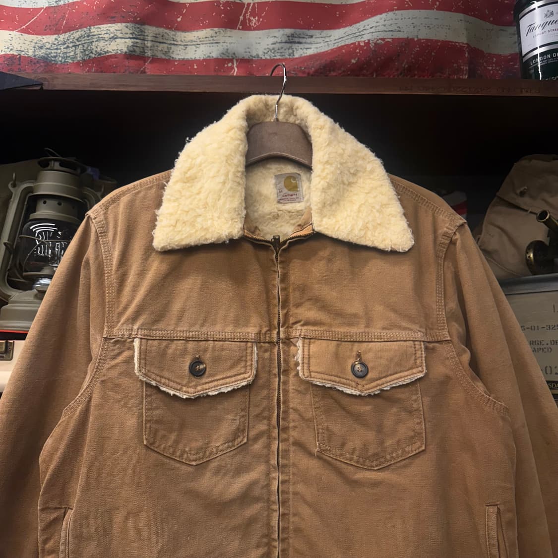70s Carhartt 칼하트 투포켓 쉐르파 트러커 자켓 / 퍼 워크 상품이미지3