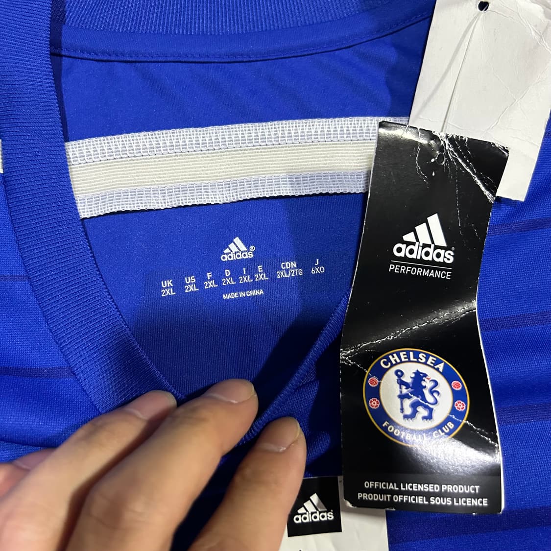 (XL)아디다스 14-15 첼시 아자르 유니폼(새상품) 상품이미지4