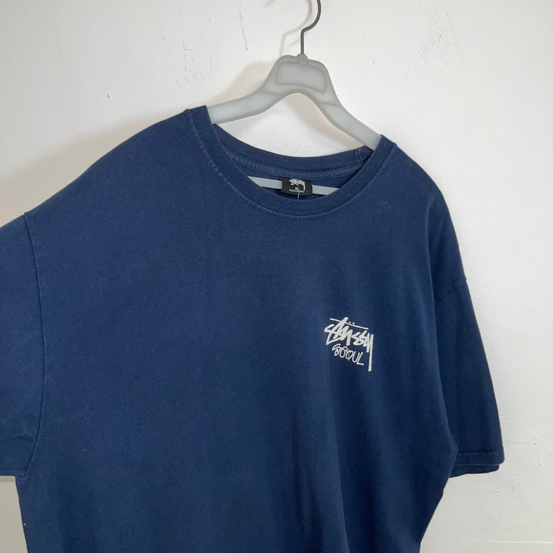 Stussy Seoul Navy T-Shirt 상품이미지5