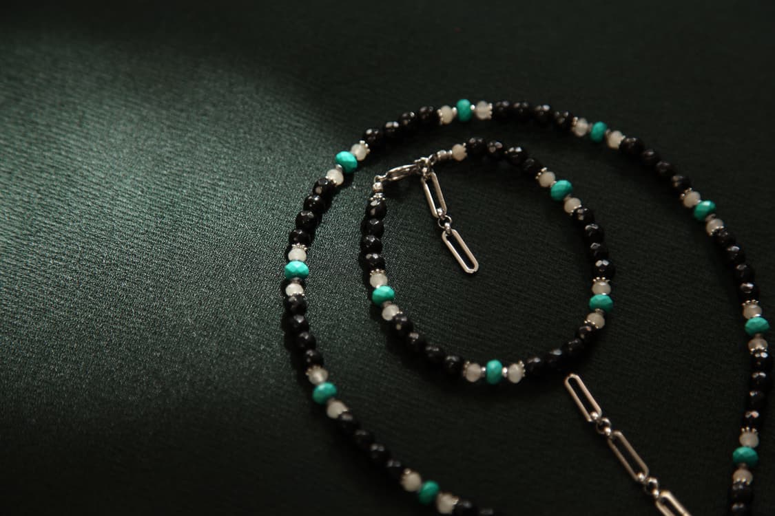 CASIOPEIA #041 Turquoise Zebra 오닉스 목걸이 상품이미지4