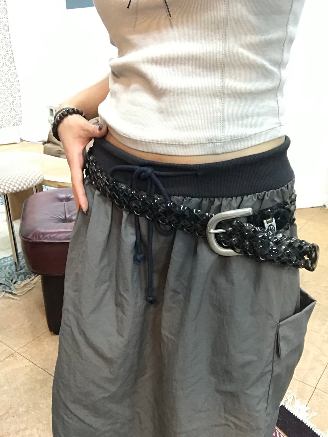 빈티지 pvc 위빙벨트  상품이미지4