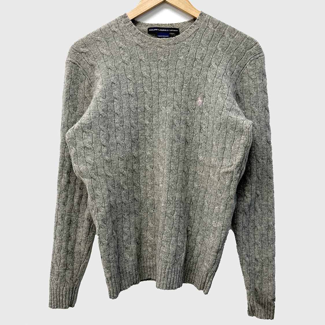 폴로 랄프로렌 램스울100 라운드넥 크루넥 케이블 니트 스웨터 여성 L 상품이미지1