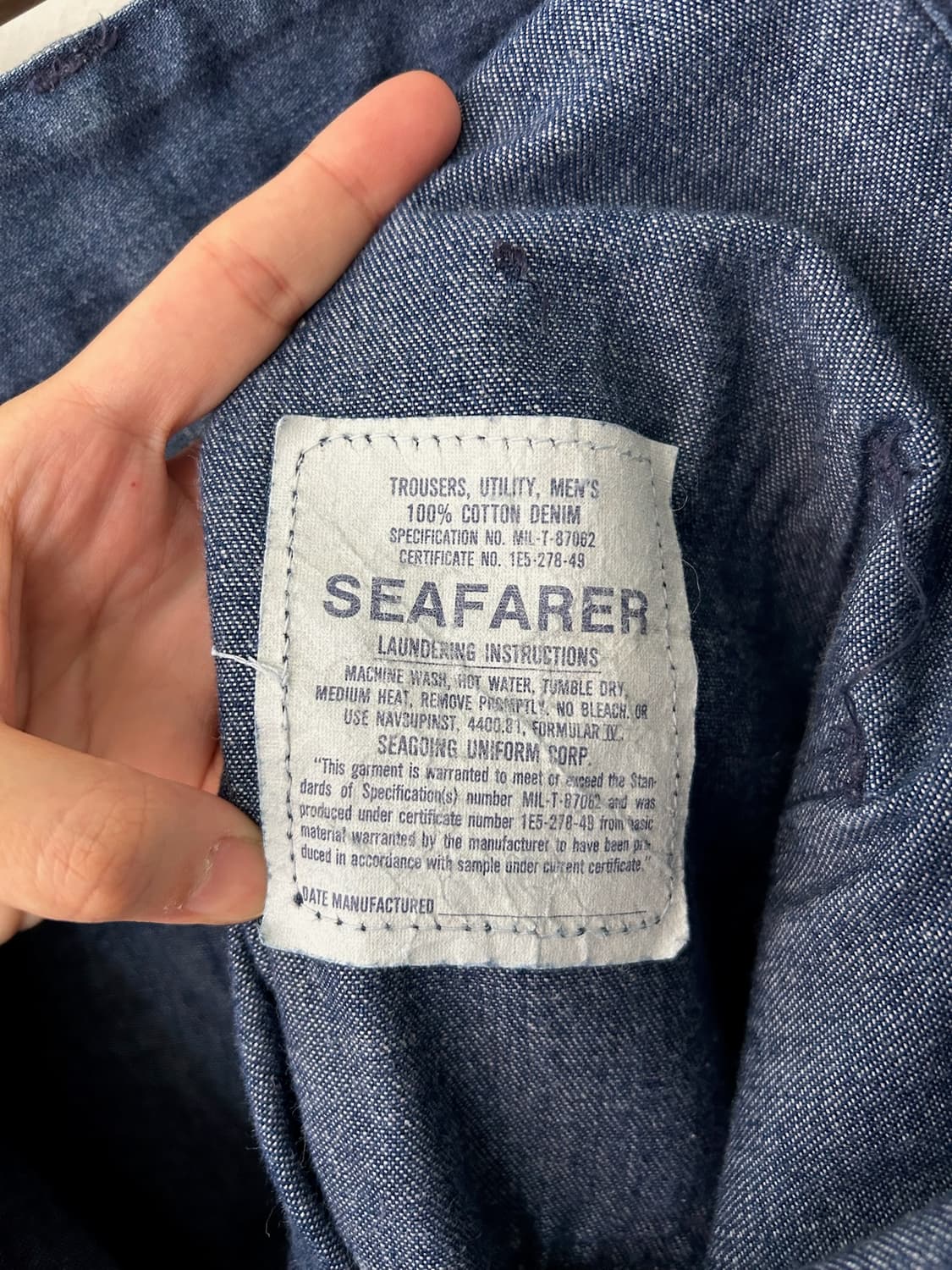 80‘s Vintage US Navy Sailor Denim Pants  상품이미지3