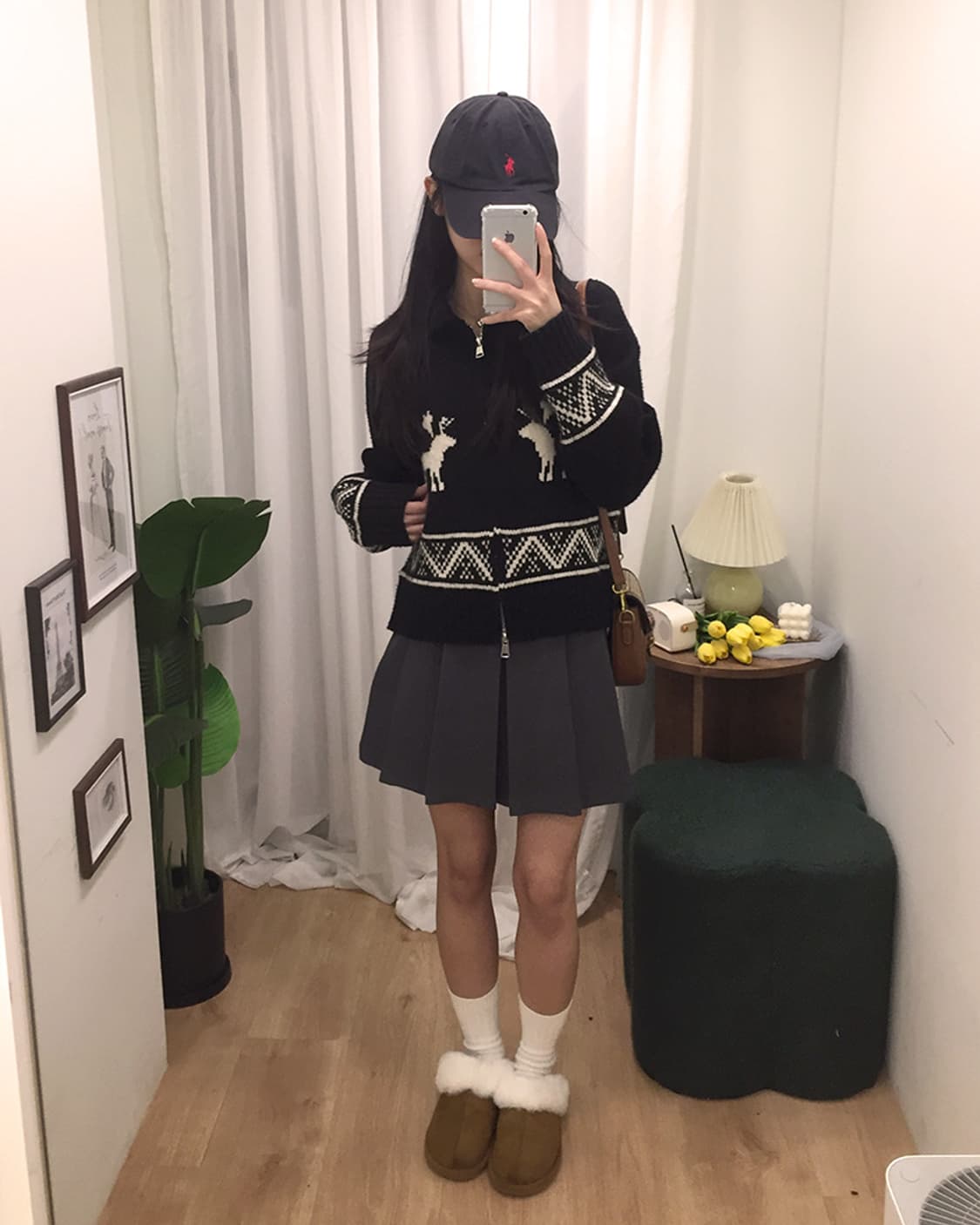 여성 빈티지 노르딕 투웨이 니트집업 95 상품이미지2