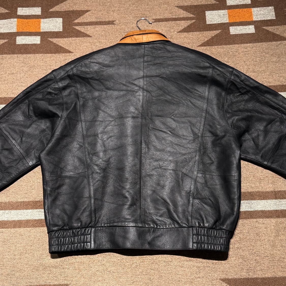 USA 제이콥 스티븐스 그레인 나파가죽 봄버 자켓 L 105~ 상품이미지7