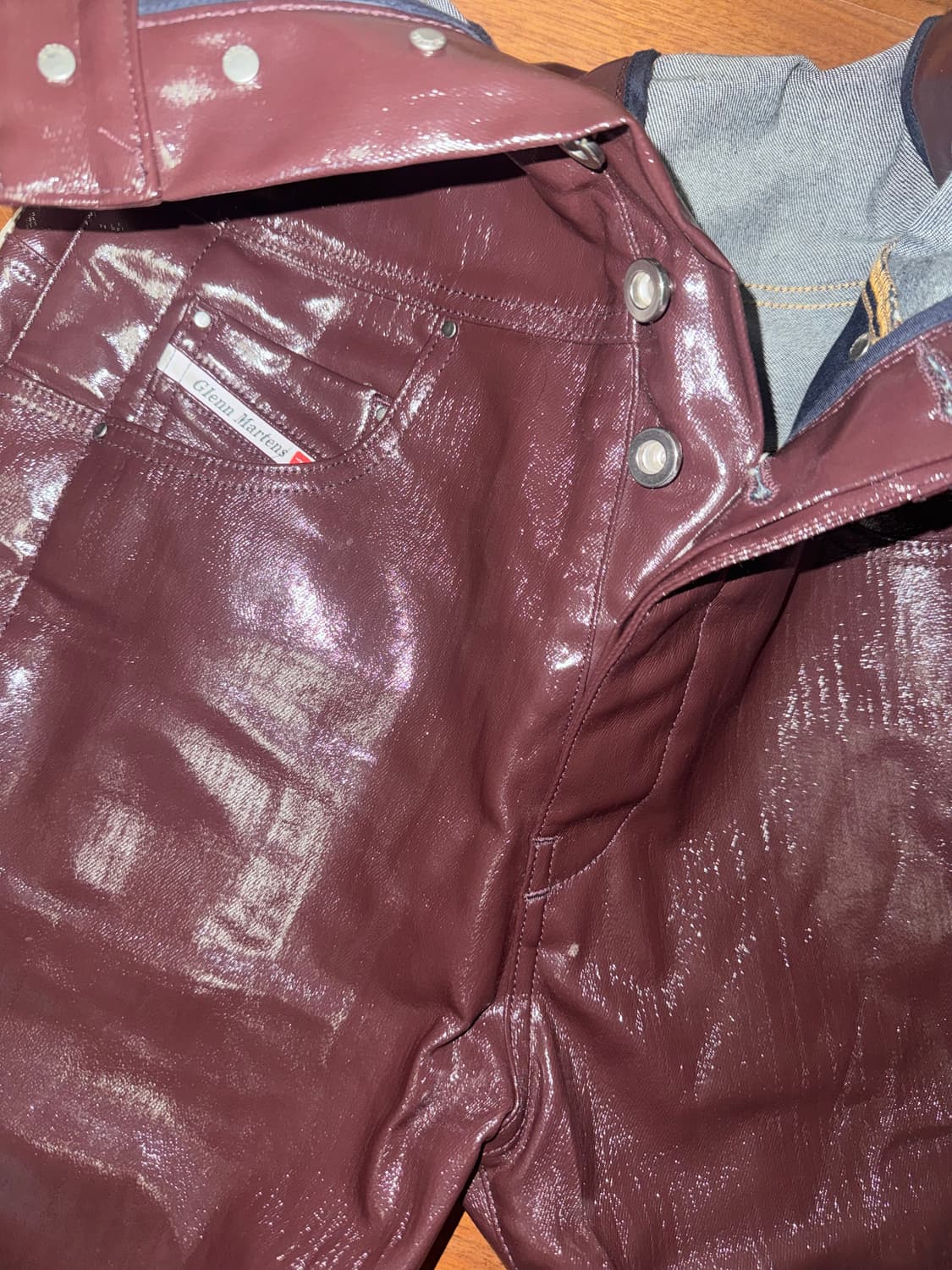 글렌마틴스 디젤 버건디코팅 데님 하이웨스트 상품이미지4