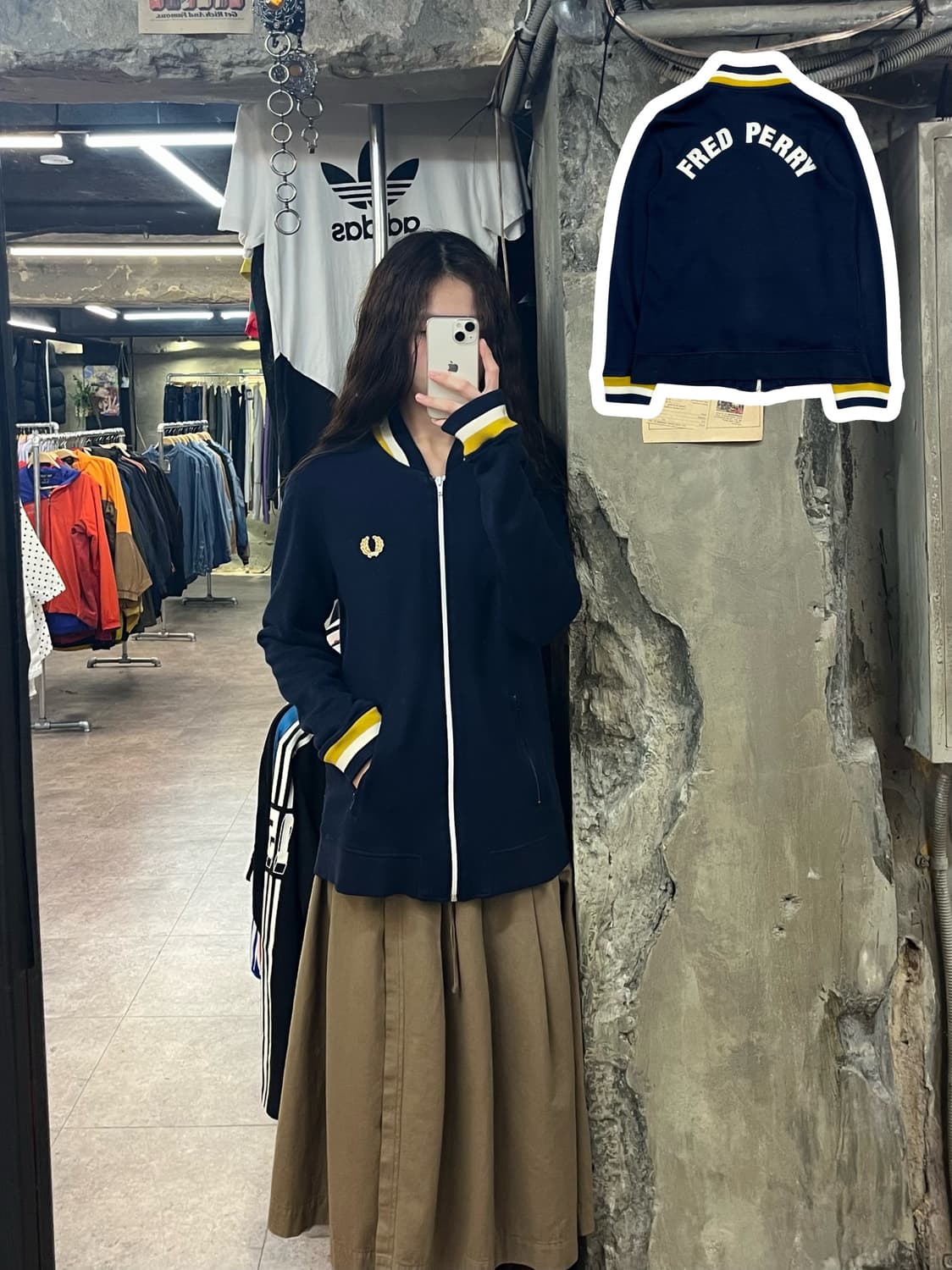 프레드페리 니트 져지 네이비 M #csz2154 상품이미지1