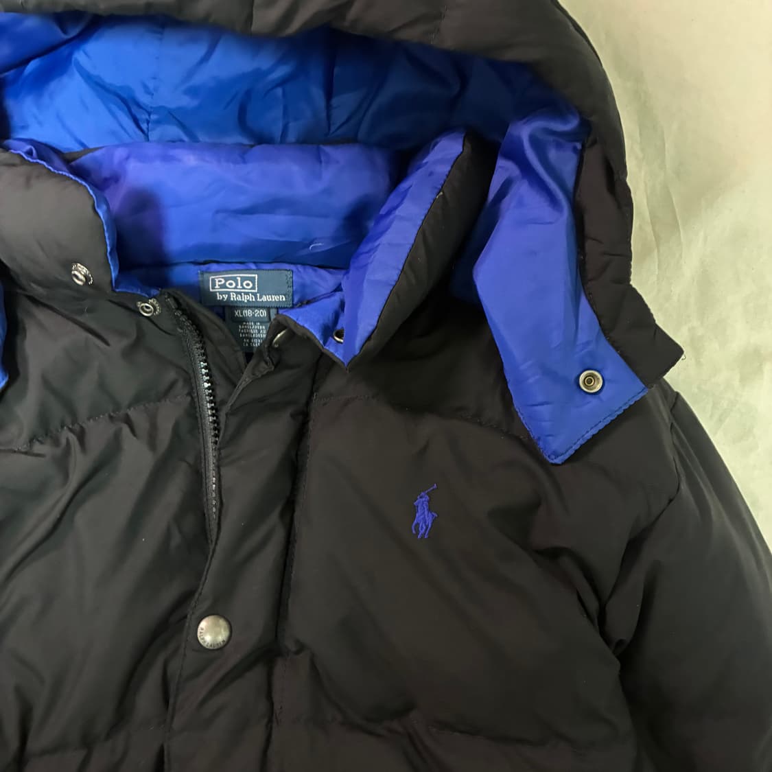 폴로 랄프로렌 블랙 후드 패딩 점퍼 상품이미지3