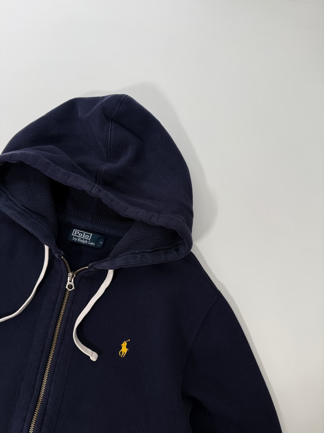 폴로 랄프로렌 00‘s 오버사이즈 네이비 써멀 스웻 후드집업 상품이미지2