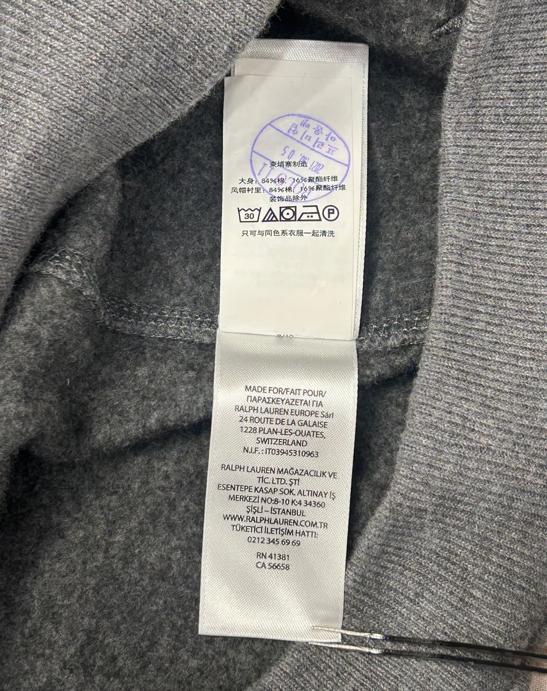 폴로 그레이 후드티 상품이미지5