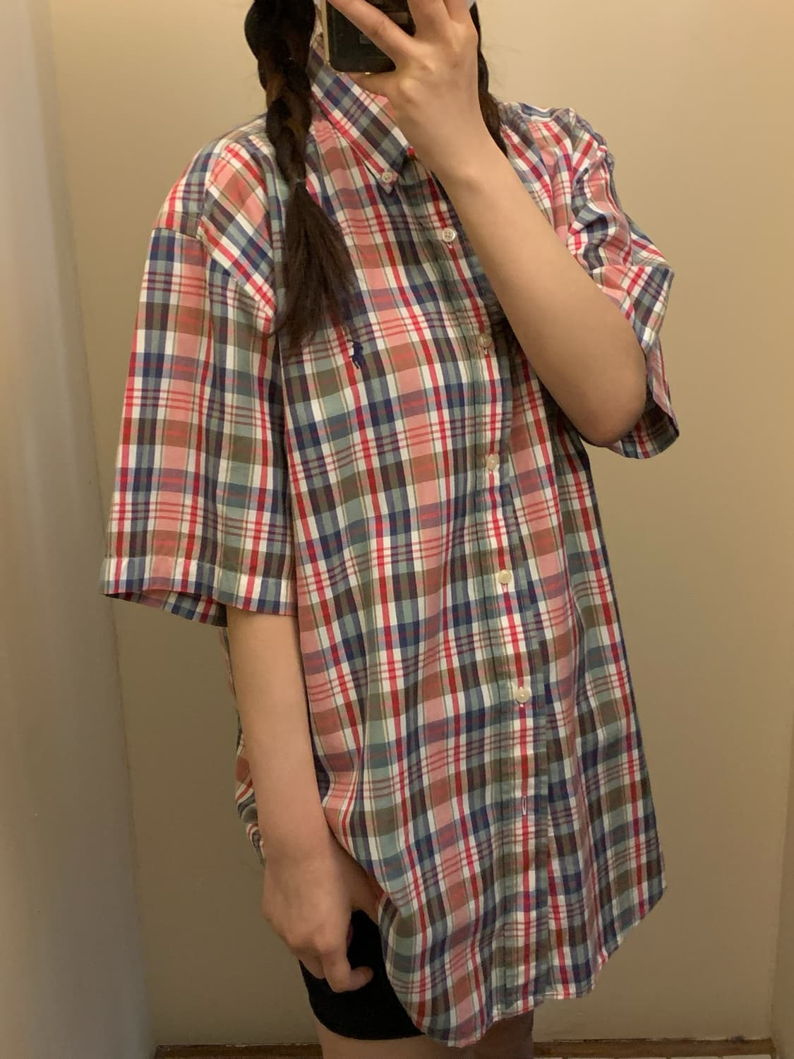 폴로 체크 반팔 셔츠 상품이미지1