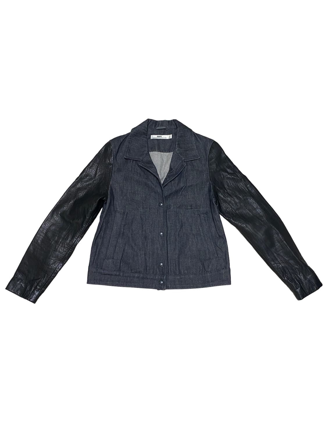 Hope 레더 데님 슬리브 자켓 상품이미지1