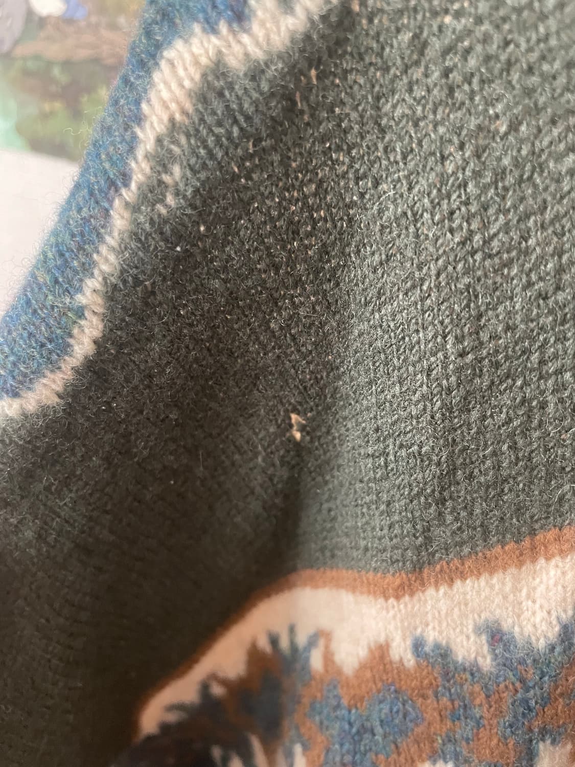 모리걸 빈티지 노르딕 양 패턴 니트 🐏💚🧡 상품이미지4