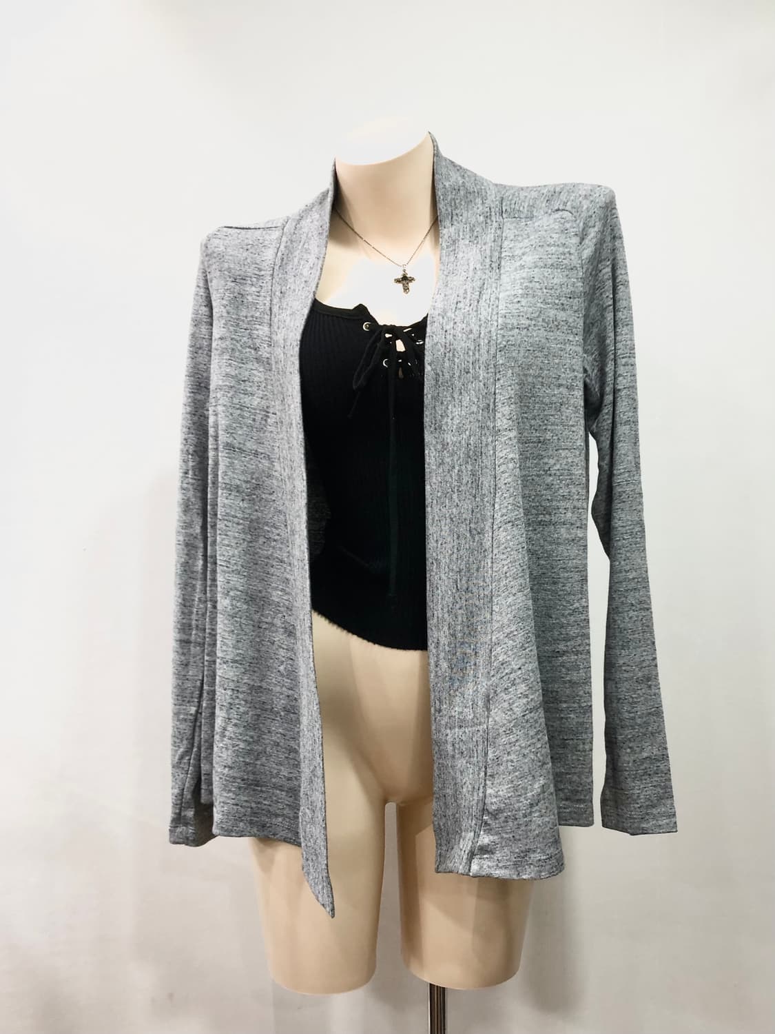 archive  style open gray cardigan 상품이미지3