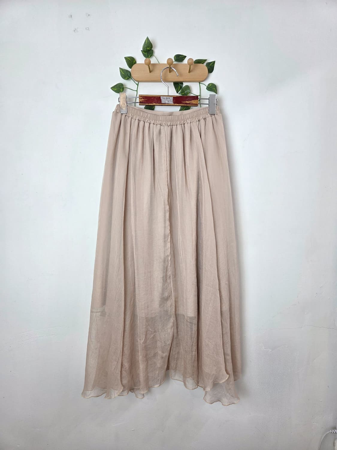 여리여리 핑크 롱스커트 상품이미지4