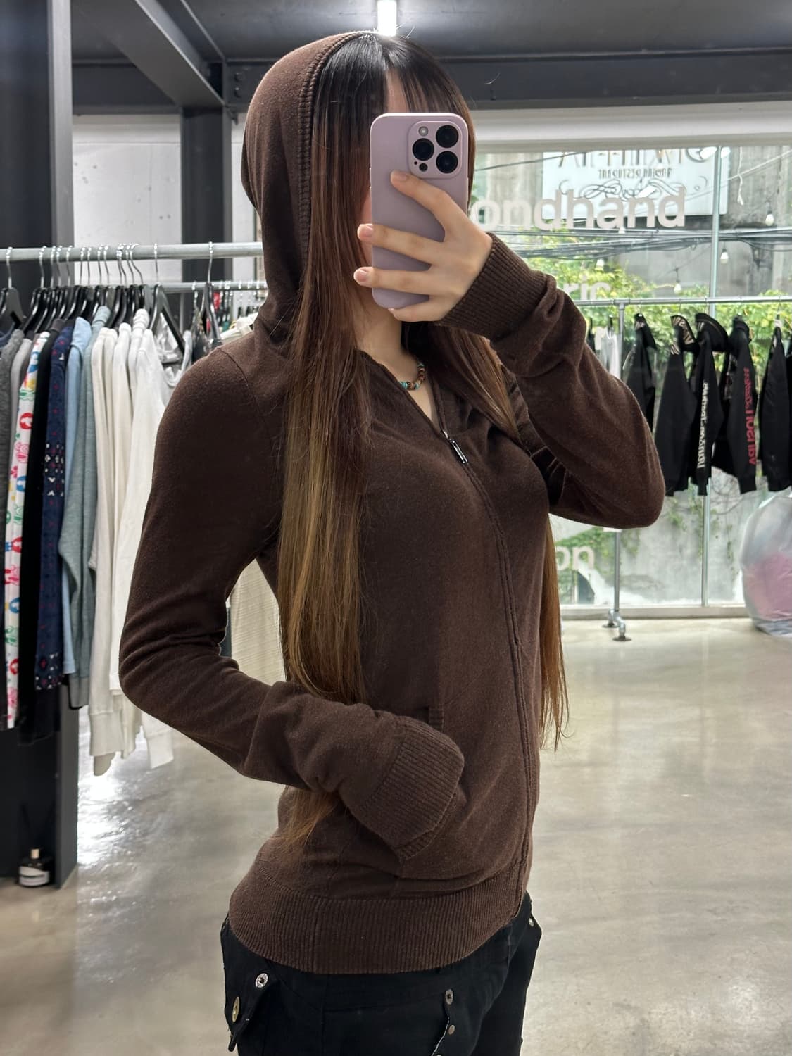 히스테릭글래머 히스걸 민초 루즈후드집업 상품이미지5