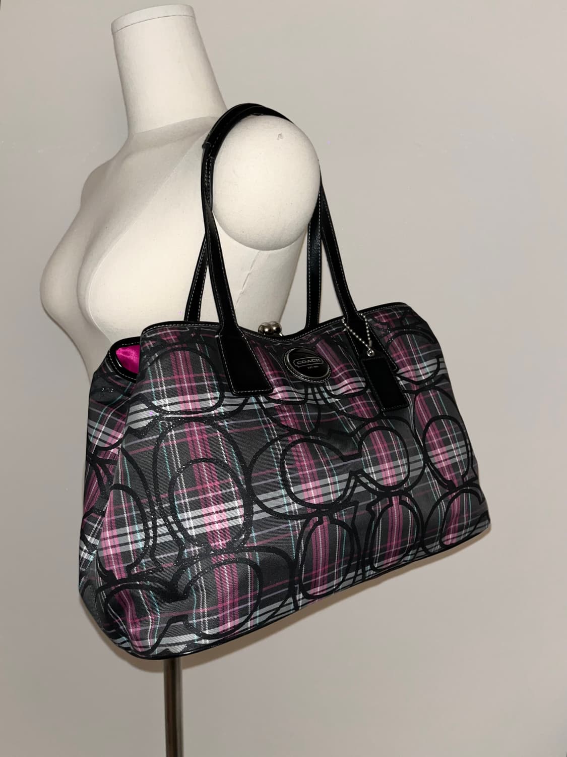 2000ss Coach Check Shoulder bag 상품이미지3