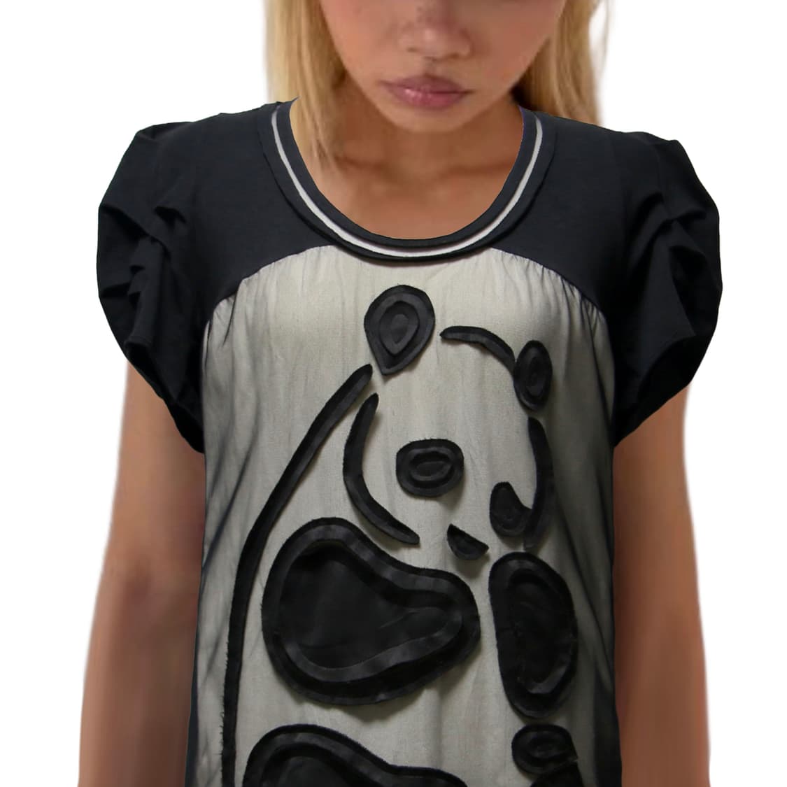 Panda Shirring Puff top 상품이미지1