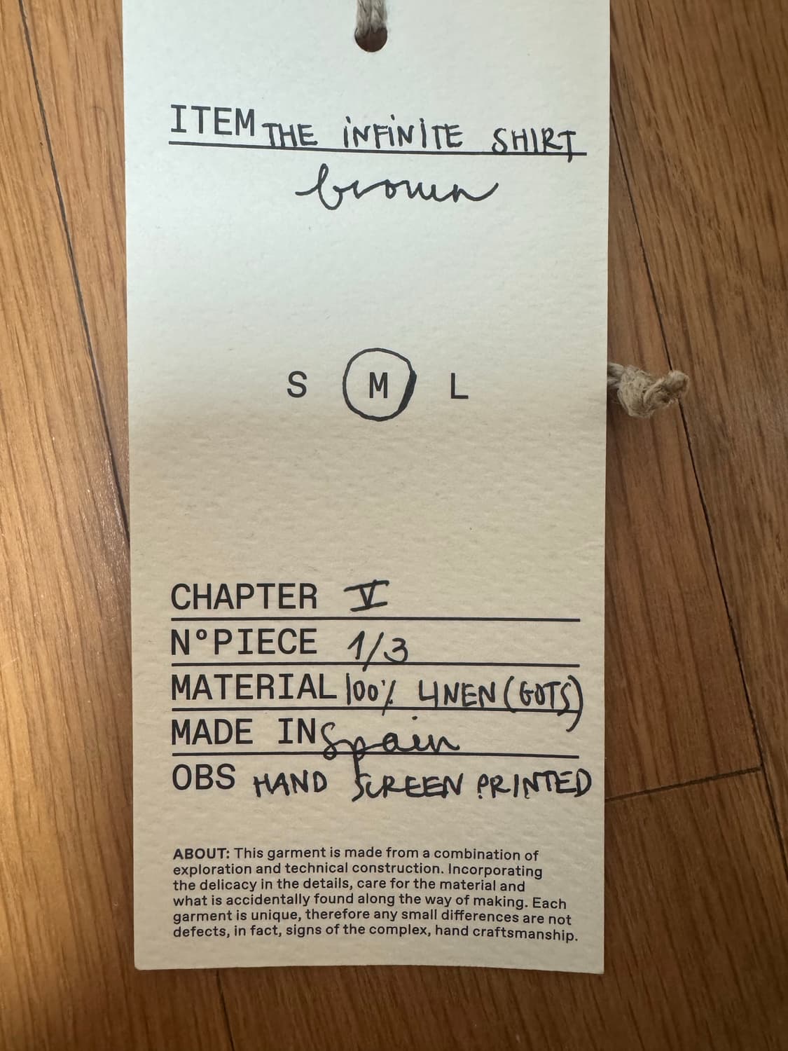 Tiscar espdas 핸드프린팅 린넨 셔츠 아티잔 상품이미지9