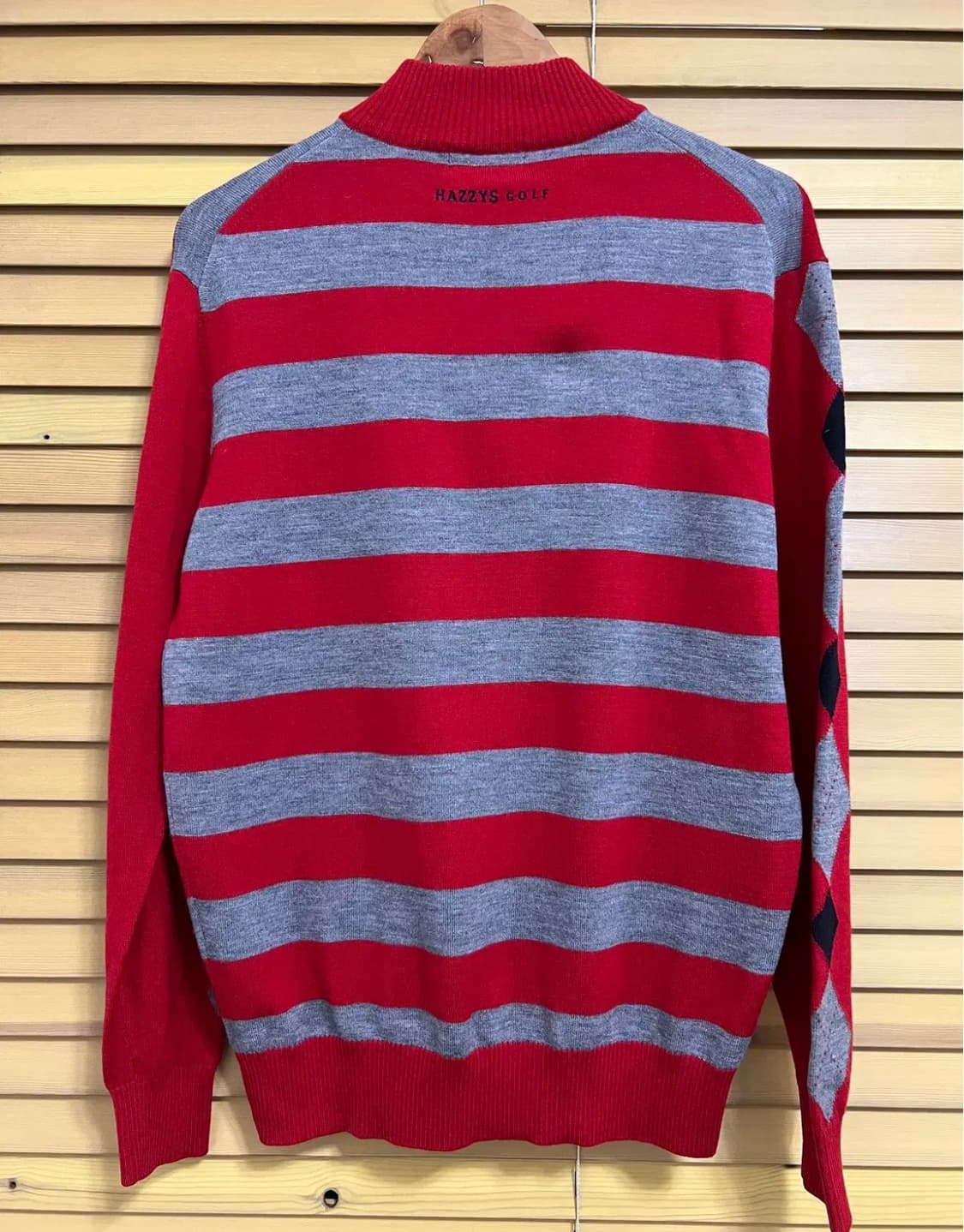 헤지스골프 남성 레드스트라이프 터틀넥울니트 105 상품이미지3