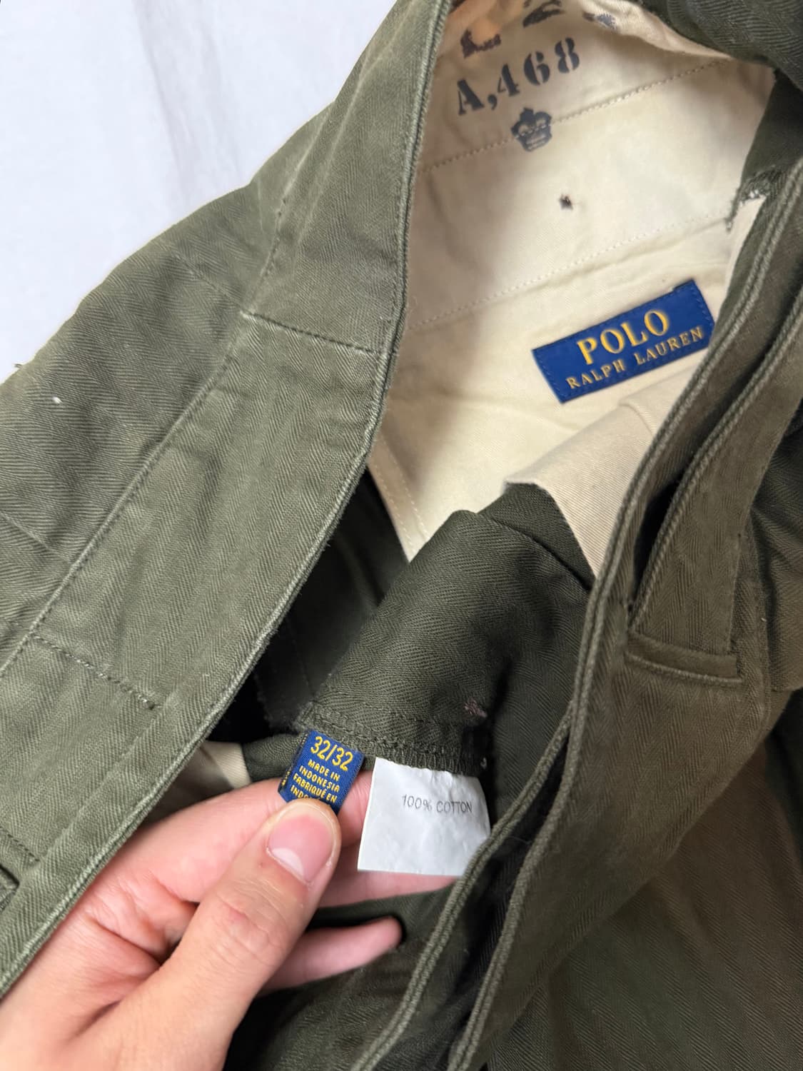 새상품급 폴로 랄프로렌 치노 구르카 팬츠 카키 올리브 상품이미지5