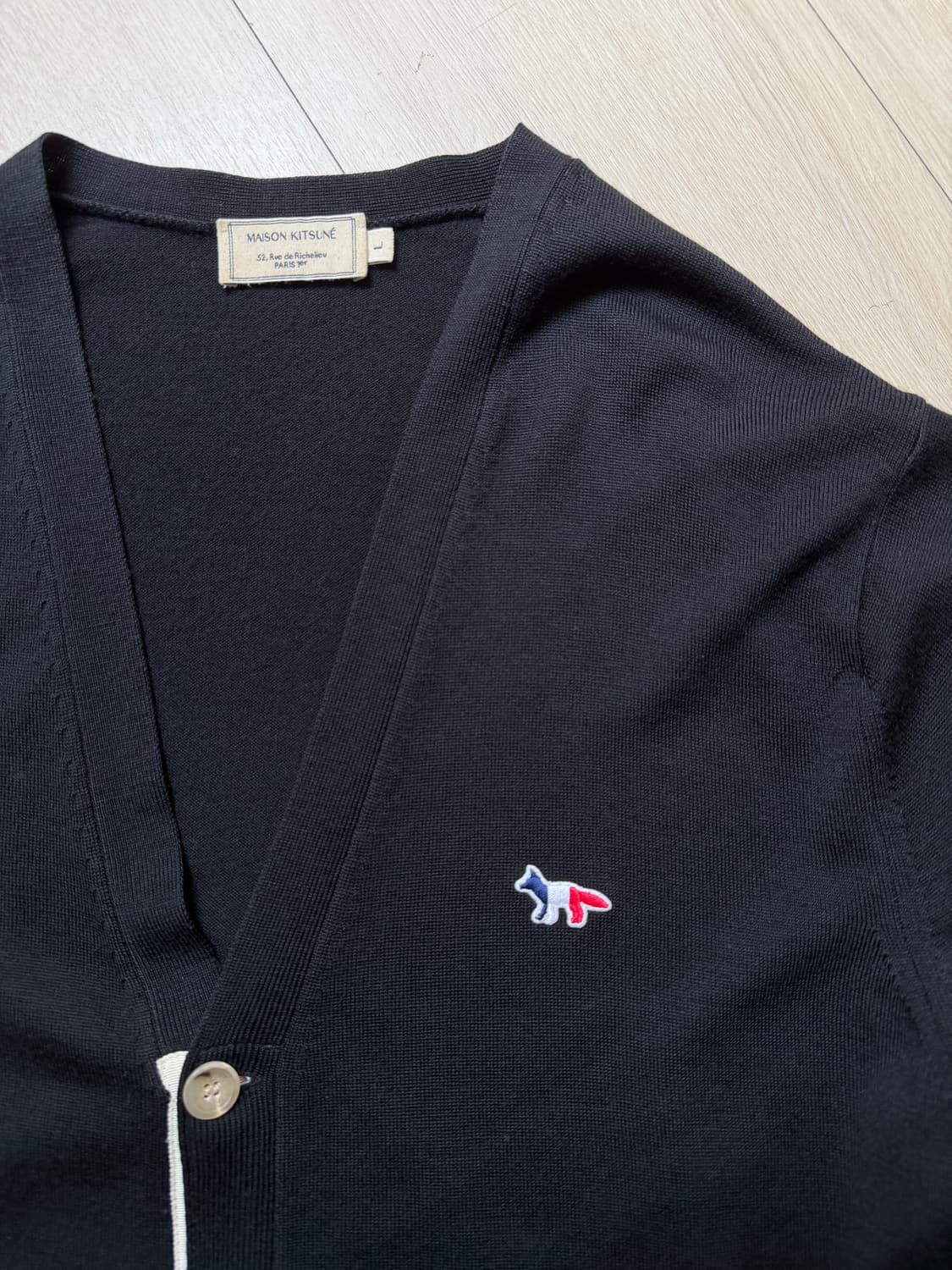 메종키츠네 트리컬러폭스 패치 가디건 L 상품이미지8