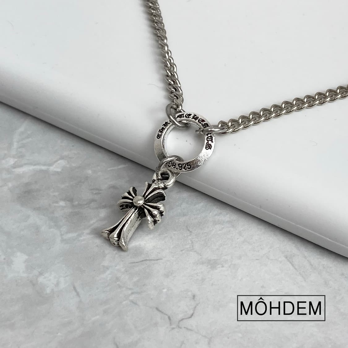 크로스3 실버 체인팔찌 상품이미지3