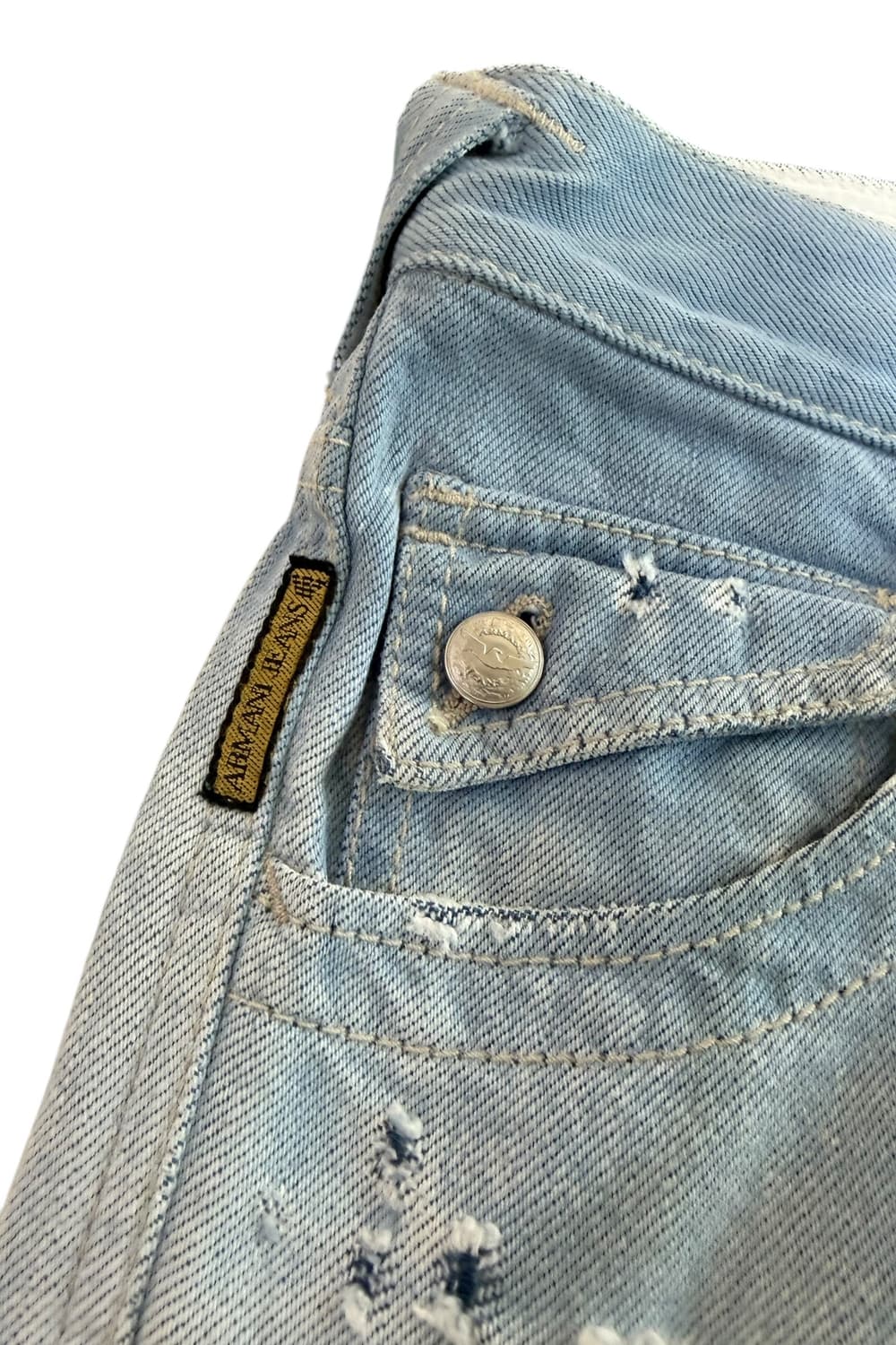 아르마니 진스 블리치드 펀칭 데님 팬츠 상품이미지8