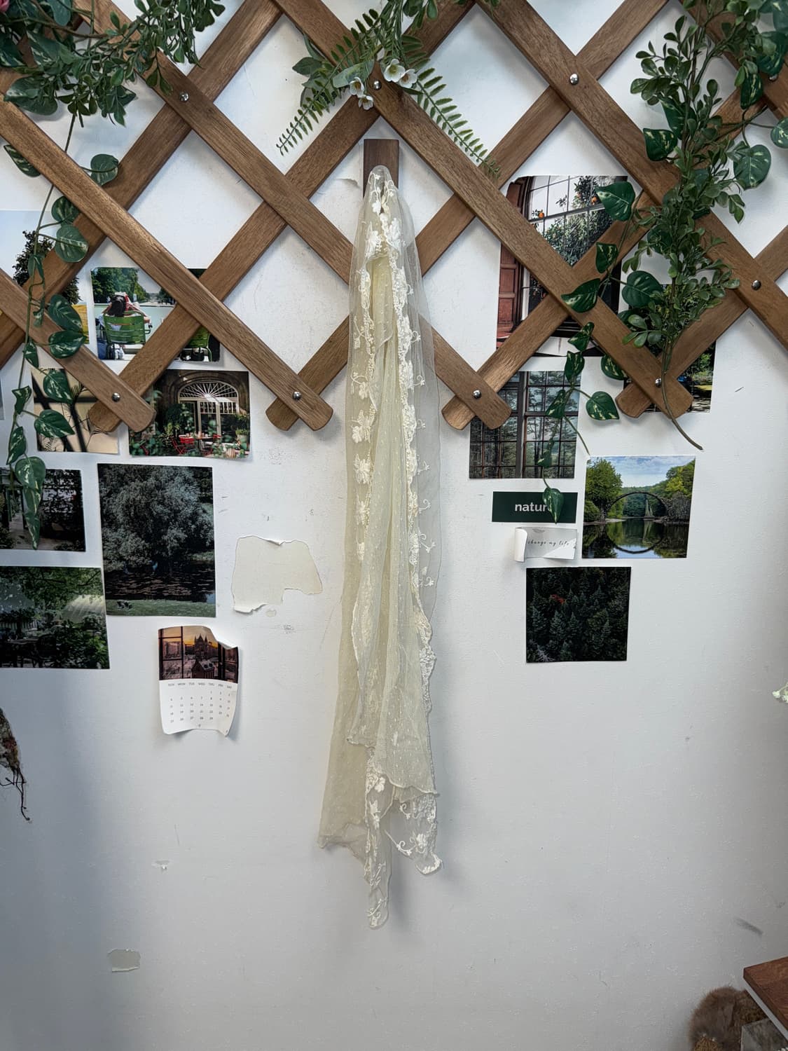 Ivory dot floral lace scarf 상품이미지3