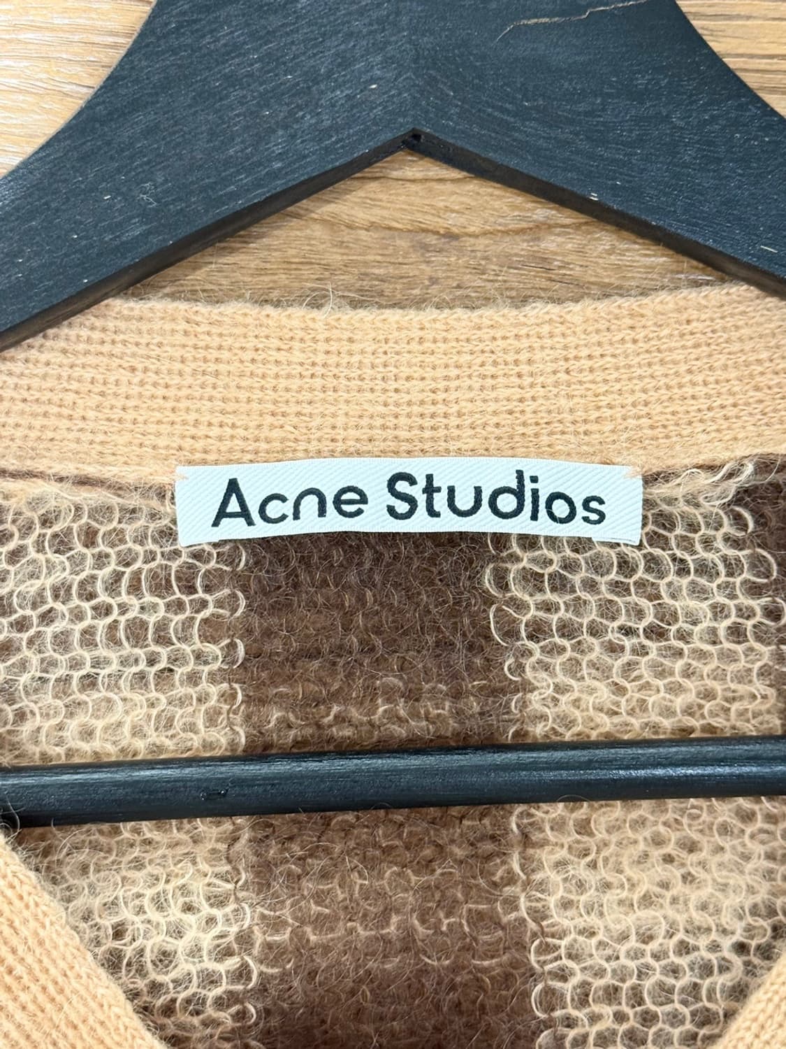 아크네스튜디오 베이지 브라운 모헤어 체크 가디건 상품이미지7