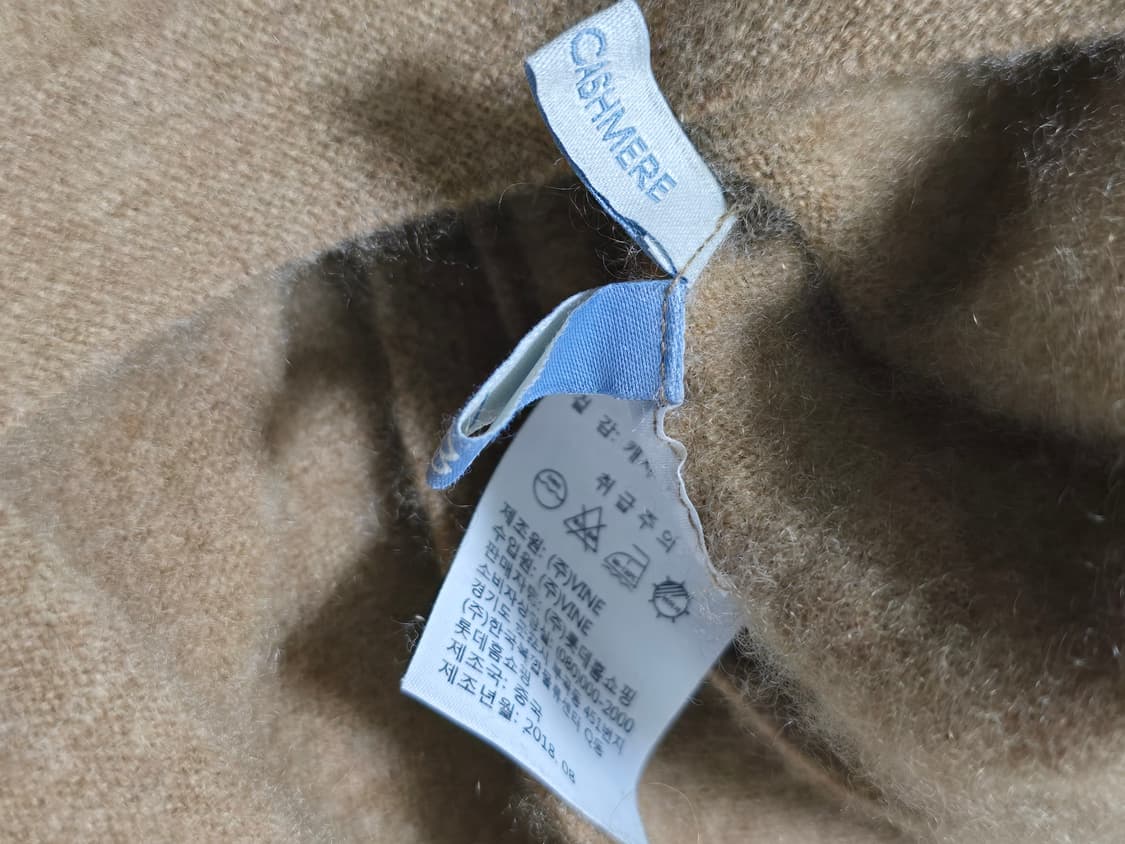 LBL 퓨어 캐시미어 100 베이지 니트 터틀넥 상품이미지7