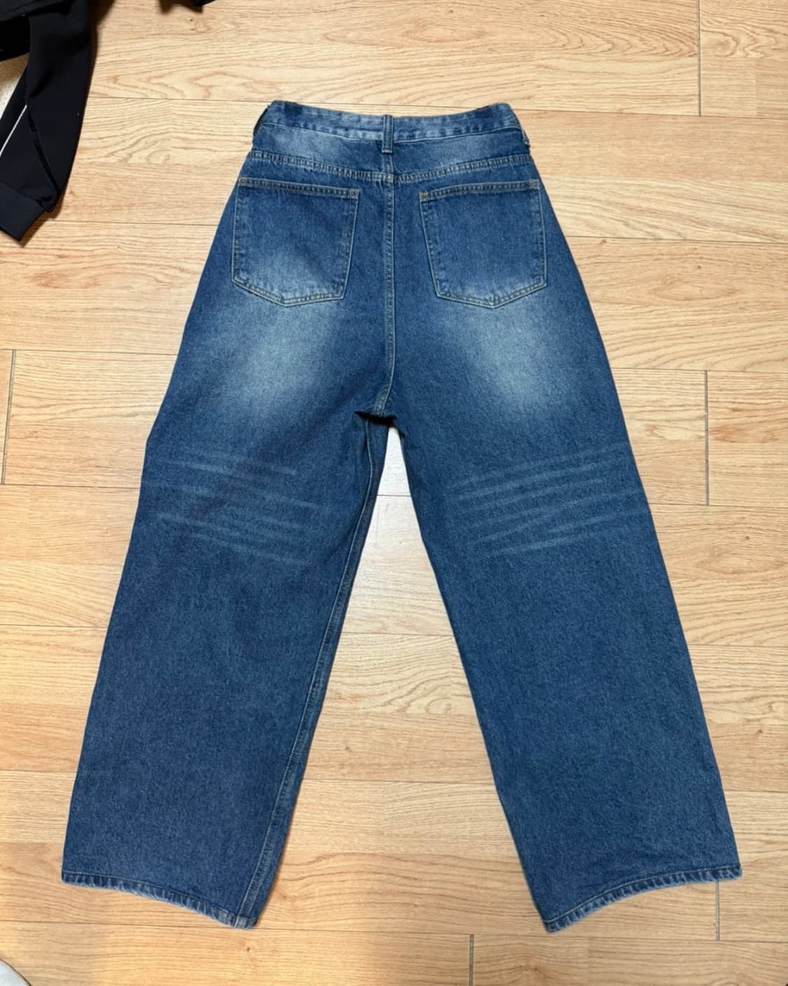 (28~30size) 와이드핏 워싱 진청 데님팬츠 상품이미지2