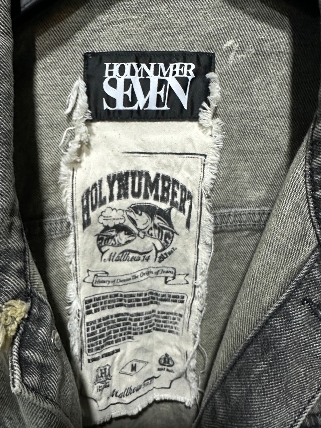 홀리넘버세븐 트러커자켓 100-105 상품이미지4