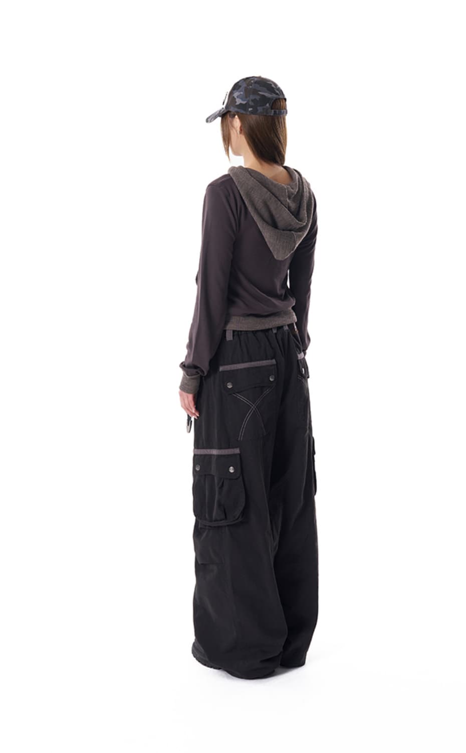아캄 Knee Pin-tuck Contrast Cargo Pants 상품이미지4