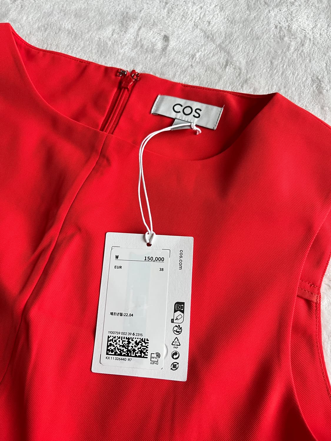 코스 코랄 오렌지 원피스 사이즈 38 새상품 상품이미지2