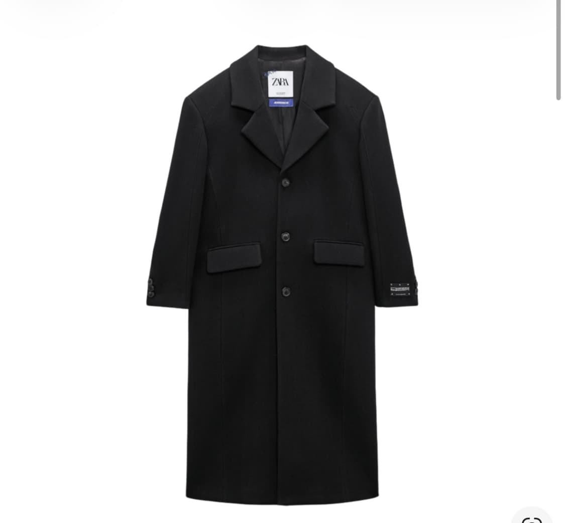 자라 x 아더에러 울 블렌드 오버사이즈 코트 블랙 S 상품이미지1