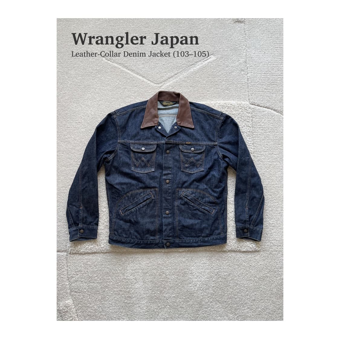 랭글러 재팬 레더 카라 데님 자켓 (103-105) 상품이미지1
