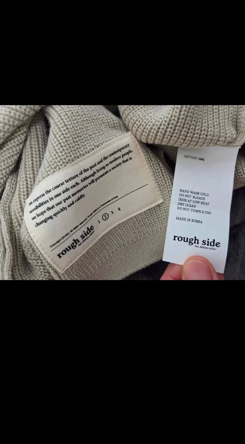 러프사이드 크루넥 니트 베스트 오트밀 2 상품이미지4