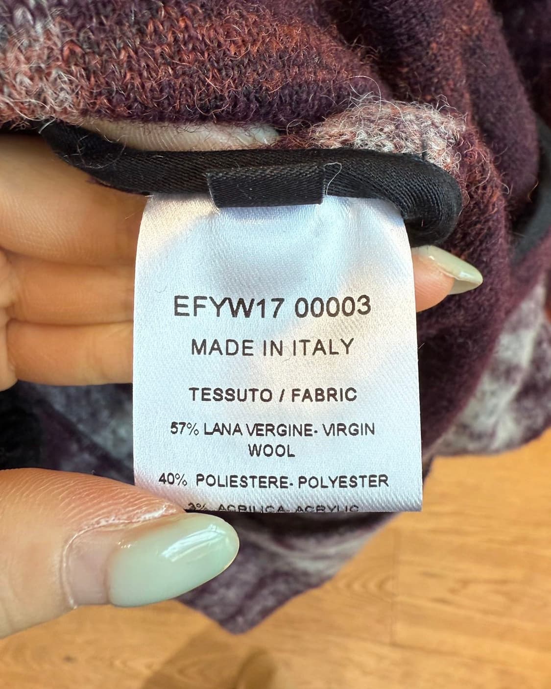 데이비드 나만 퍼플 체크 패턴 라나버진 울 자켓  상품이미지9