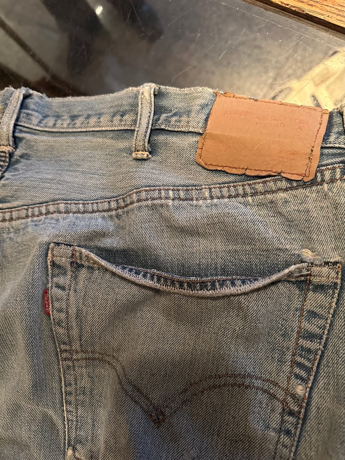 빅사이즈 60s USA 빈티지 리바이스 501 빅e 셀비지 데님 팬츠 상품이미지7