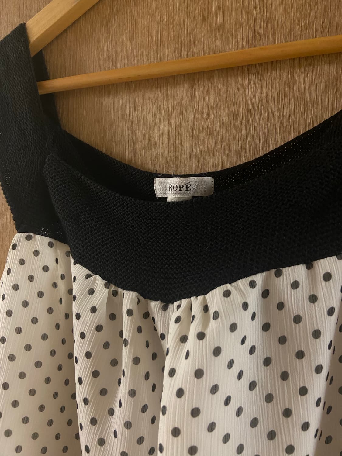 도트 나시 블라우스 화이트 상품이미지2