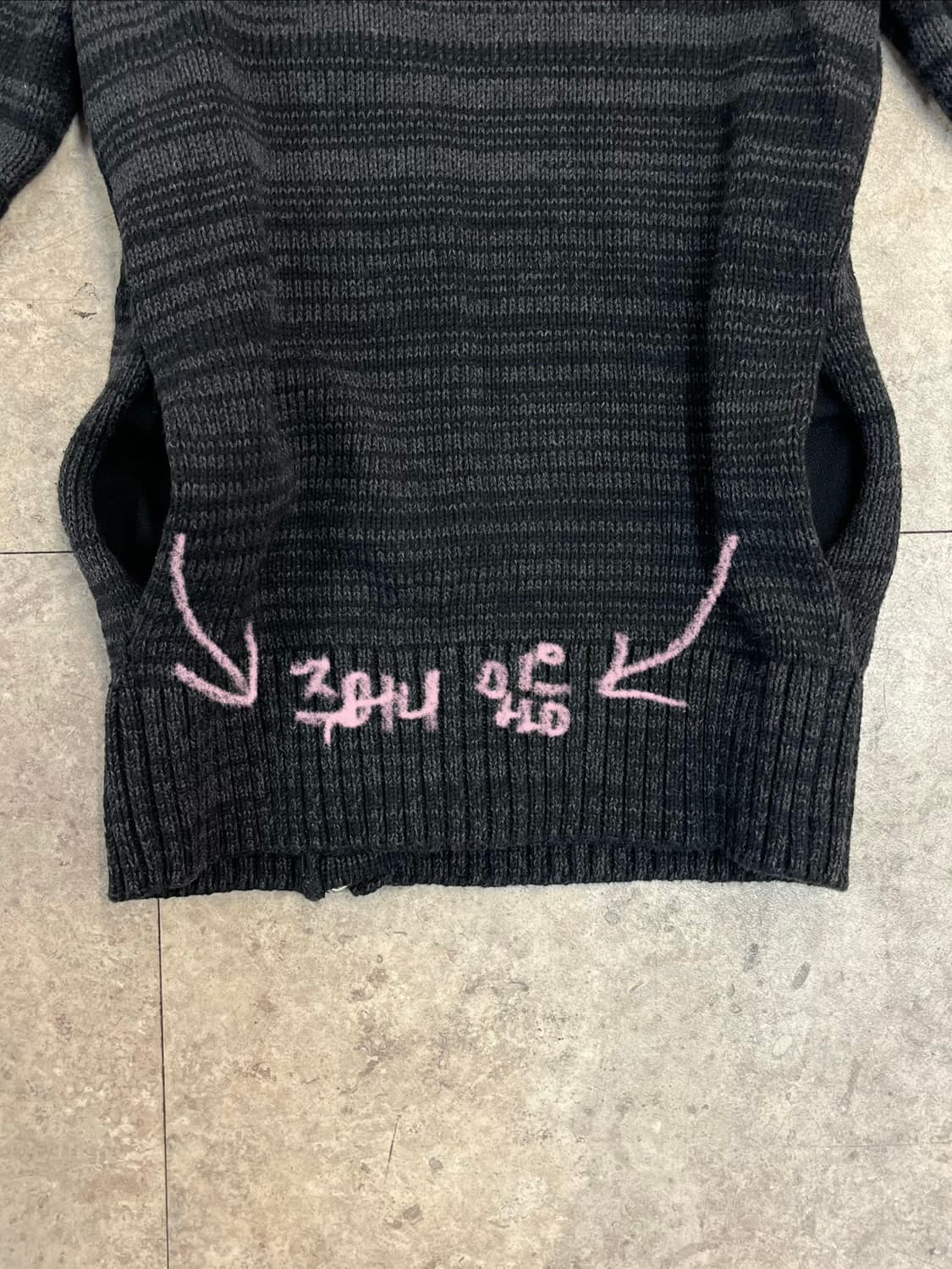 아르마니 익스체인지 니트 집업 차콜 XS #csz3679 상품이미지9