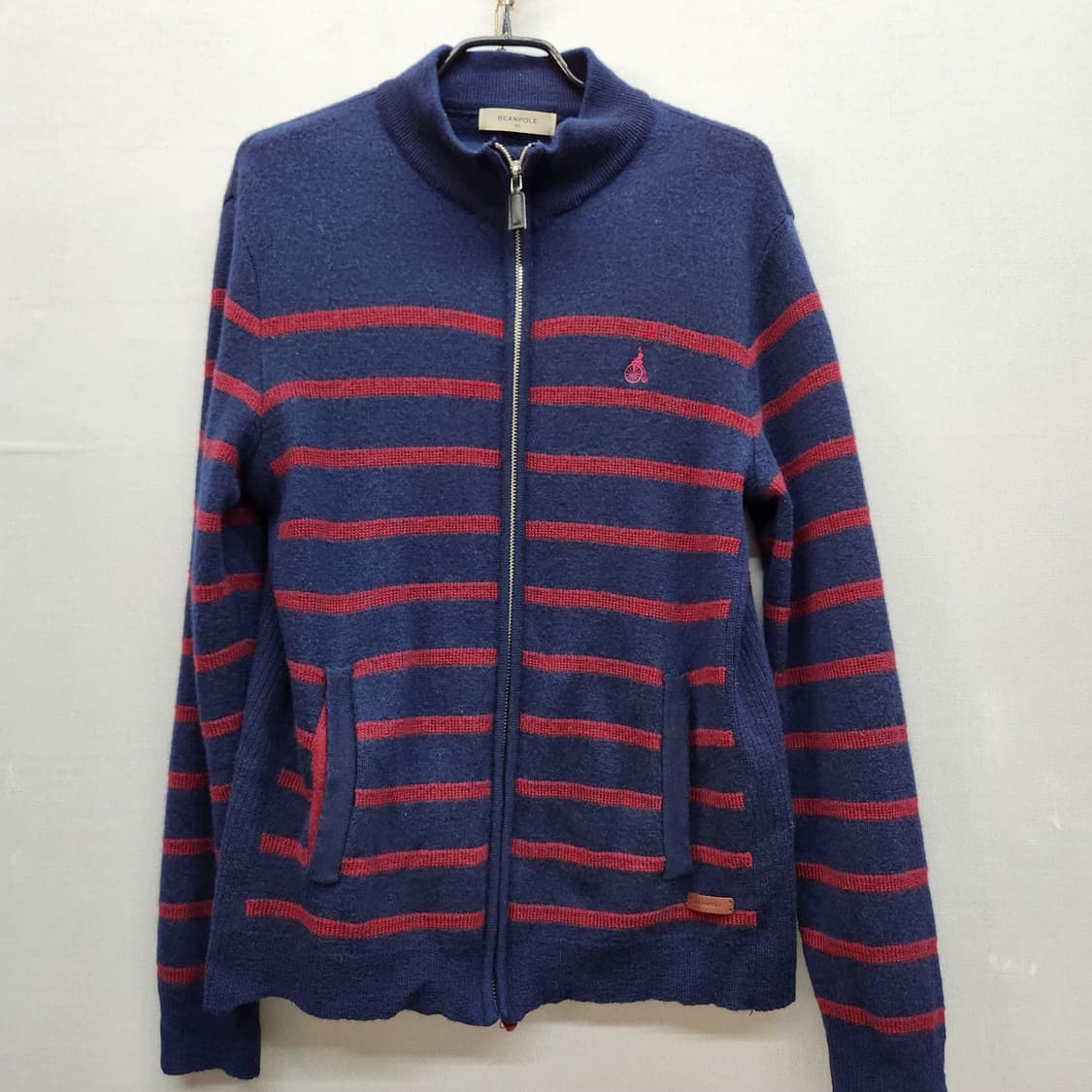 빈폴 스트라이프 모100% 니트집업 100(M) 상품이미지1